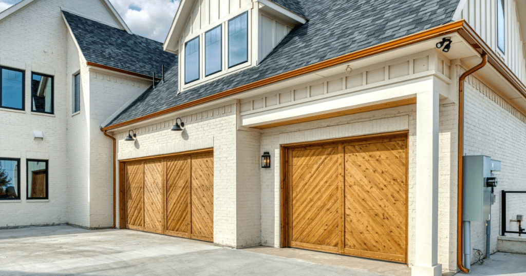 modern wood garage doors