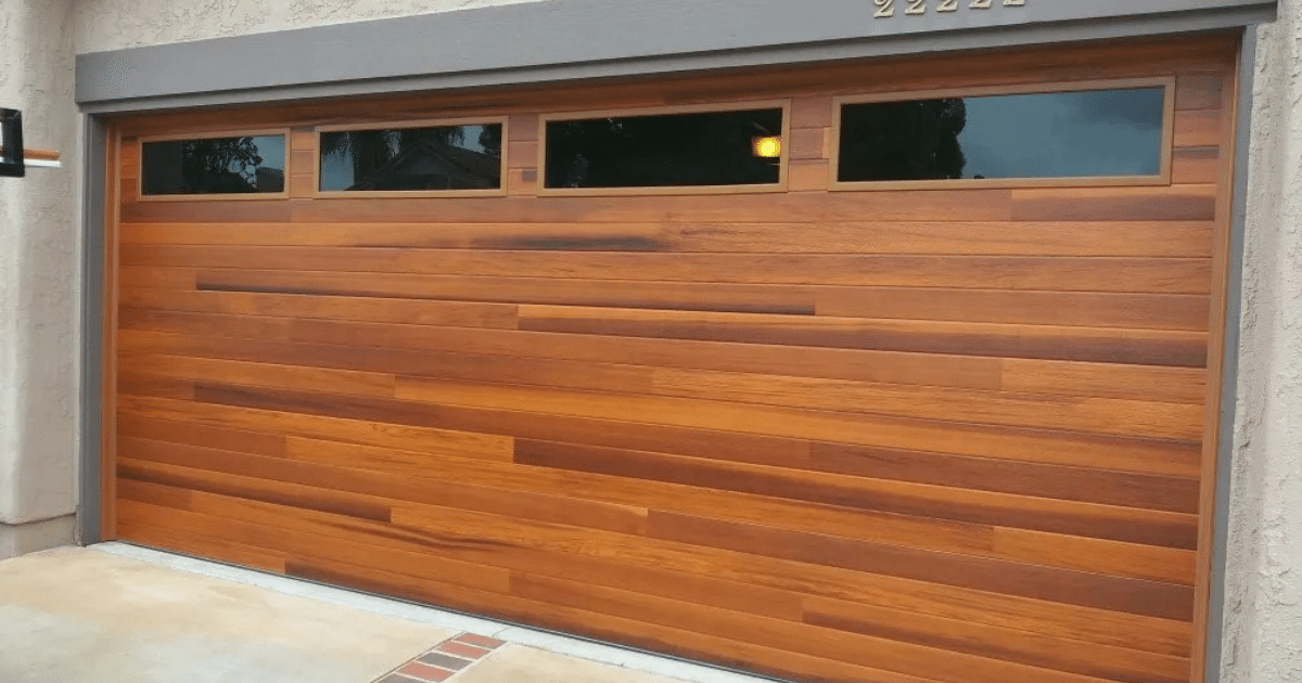wooden garage door panels