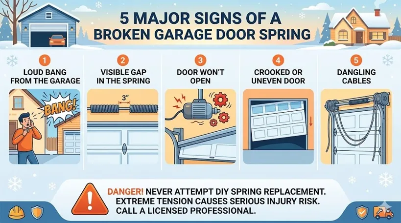 7 Warning Signs You Have a Broken Garage Door Spring