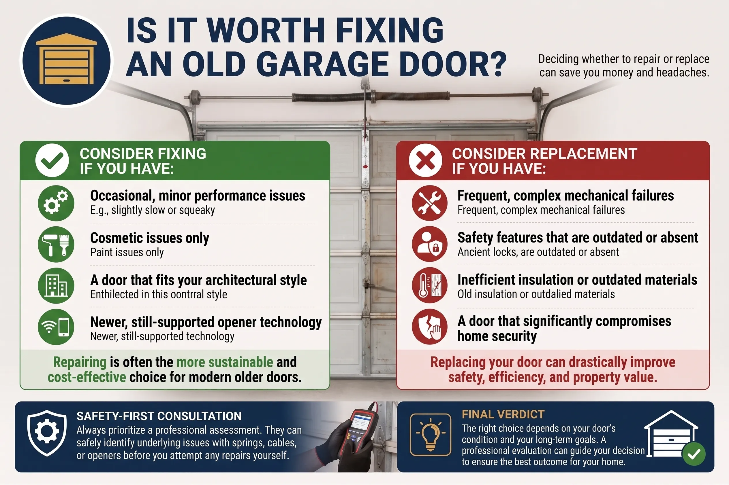 Is It Worth Fixing an Old Garage Door?